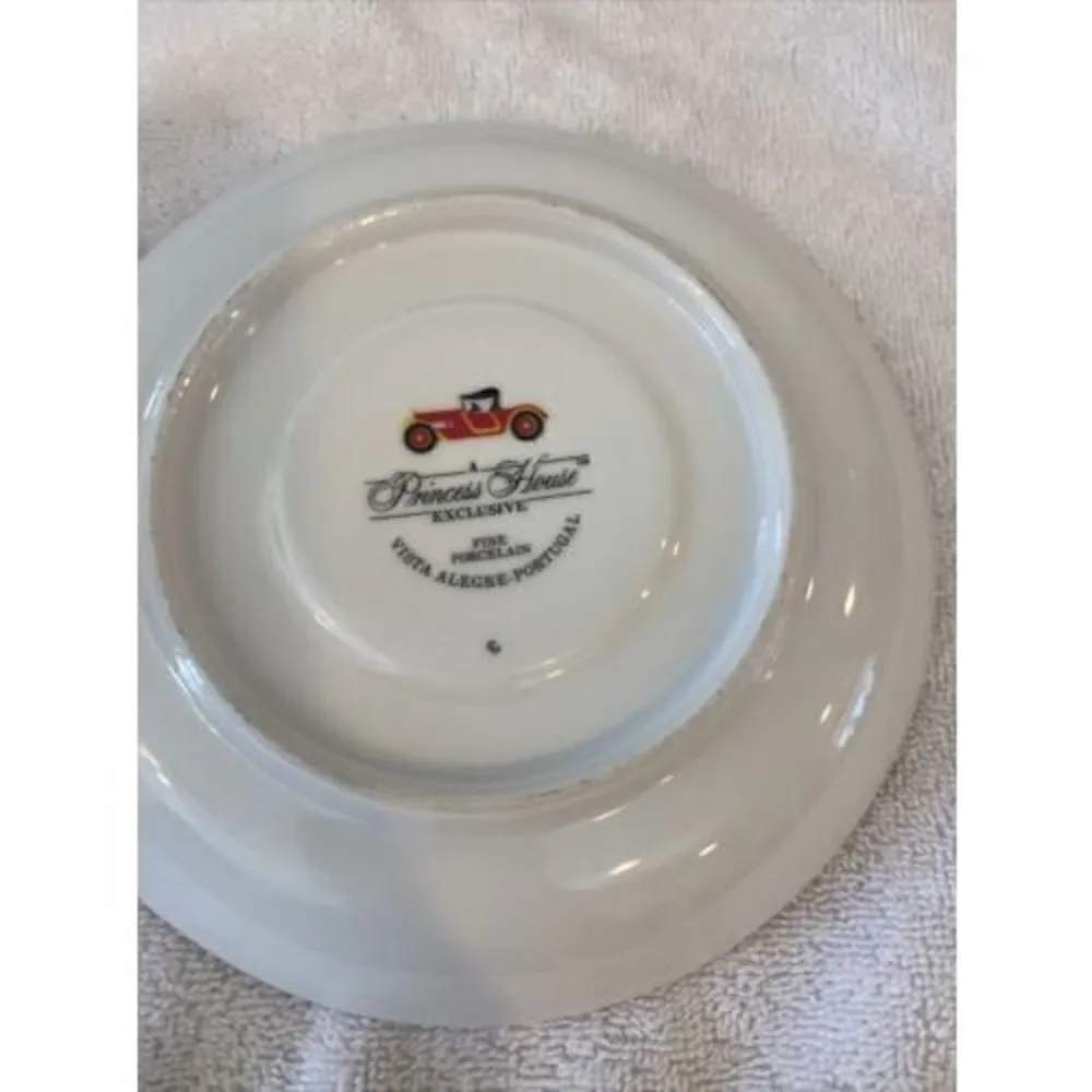 Princess House Exclusive~Vista Alegre Portugal~Vintg Car cup & saucer~Numbered